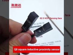 Metal Dedektörü İçin Küçük Dikdörtgen Endüktif Yakınlık Değiştirme Sensörü DC 3 Tel 8x8