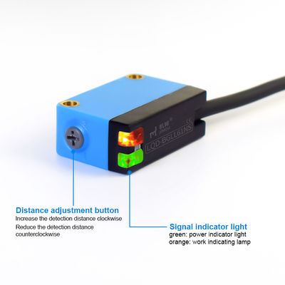 NPN PNP 30-100mm fotoelektrik anahtar IP65 DC10-30V 4 telli BGLL61NS Lazer Fotoelektrik Optik Sensörler NCN Makineleri için